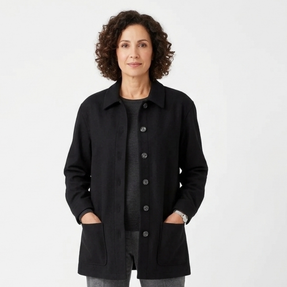 Requirements 100% Wool Black Jacket Blazer Size 10 Woolmark Lined NWT